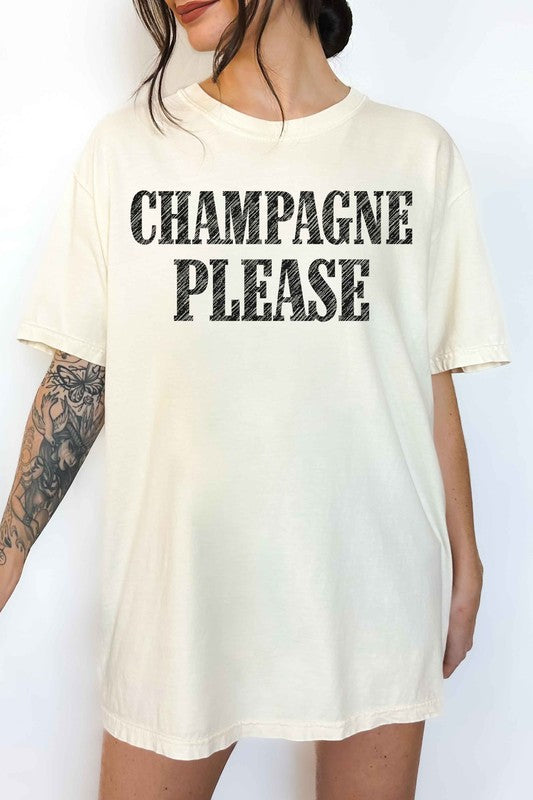 
                      
                        CHAMPAGNE PLEASE OVERSIZED TEE
                      
                    