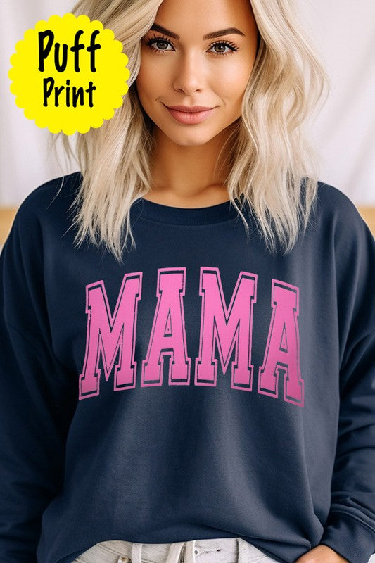 Puff Print Pink Mama Graphic Sweatshirt