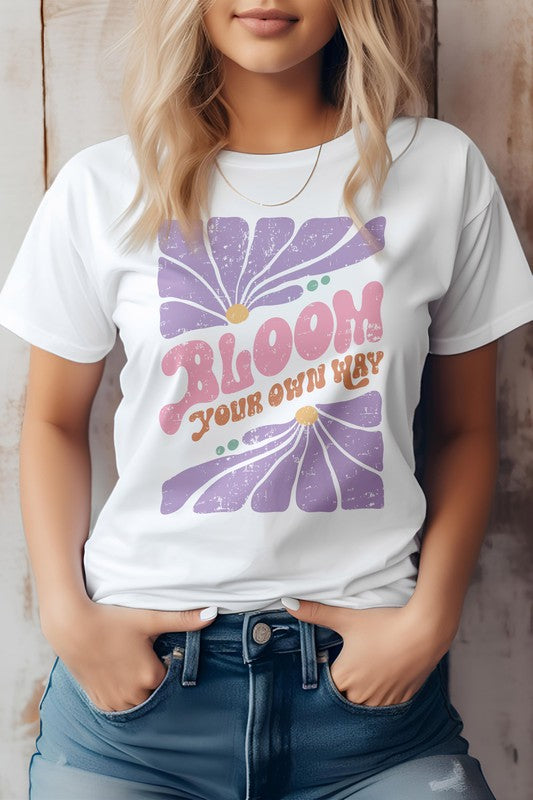 
                      
                        Bloom Your Own Way, Boho Graphic Tee
                      
                    