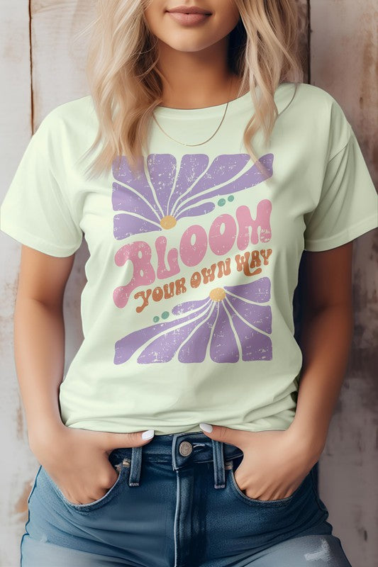 
                      
                        Bloom Your Own Way, Boho Graphic Tee
                      
                    