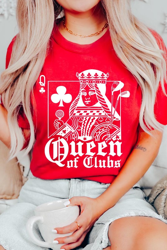 Playing Card Queen Golf Clubs Graphic T Shirts