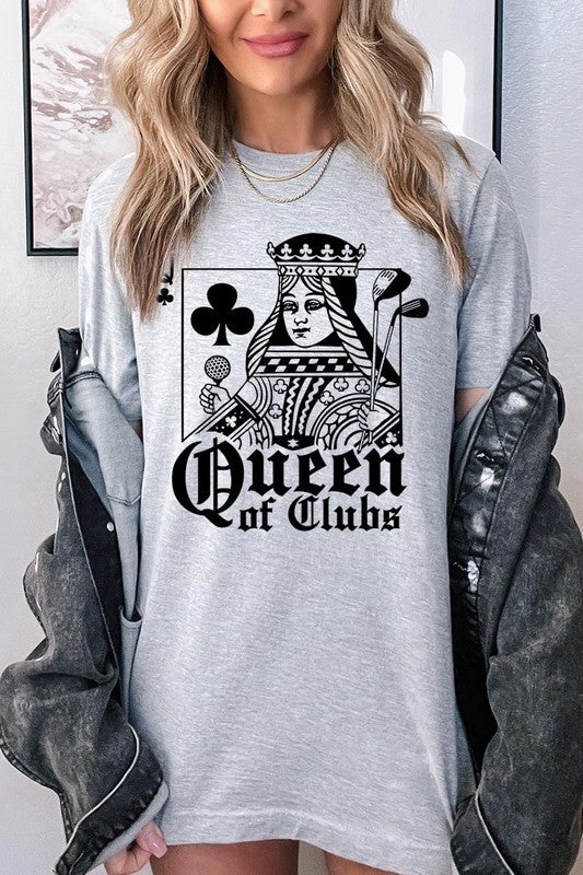 Playing Card Queen Golf Clubs Graphic T Shirts