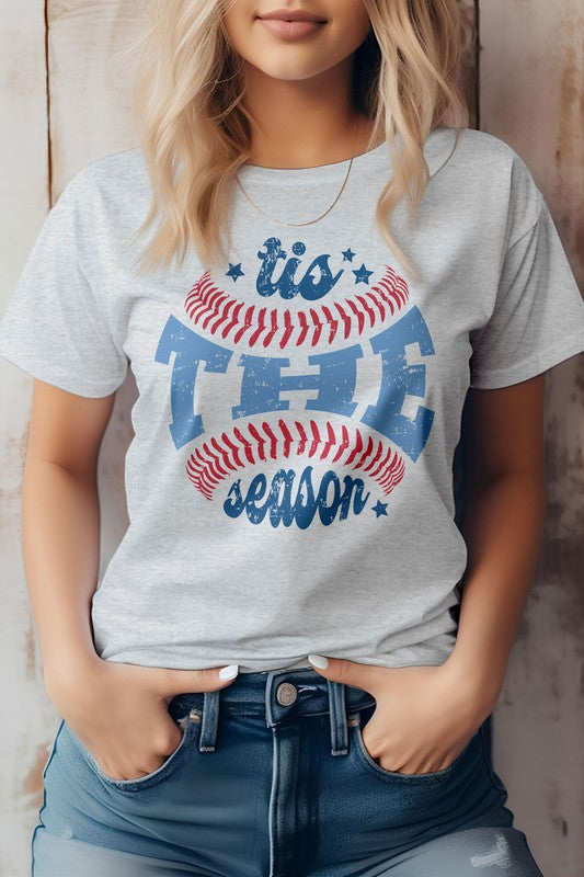 
                      
                        Tis The Season, Baseball Graphic Tee
                      
                    