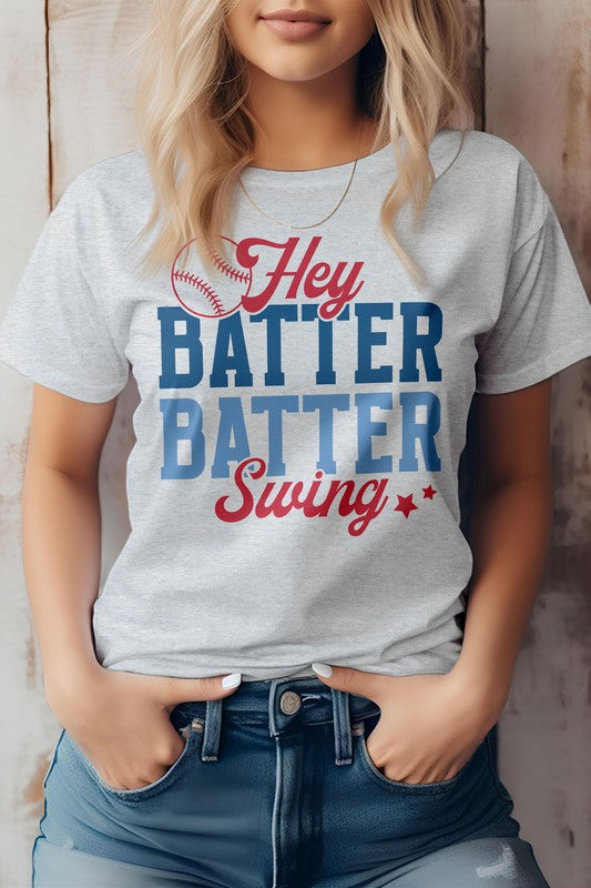 
                      
                        Hey Batter Batter Swing, Baseball Graphic Tee
                      
                    