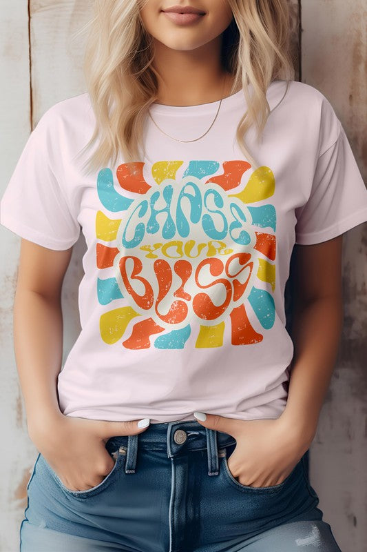 
                      
                        Chase Your Bliss, Retro Graphic Tee
                      
                    