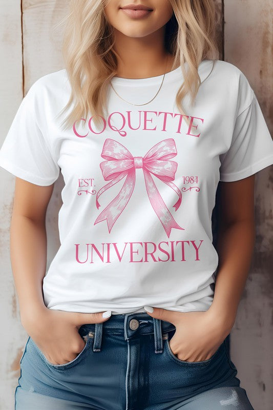 
                      
                        Vintage Coquette University Graphic Tee
                      
                    