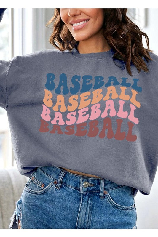 
                      
                        Baseball Wave Oversized Graphic Fleece Sweatshirts
                      
                    