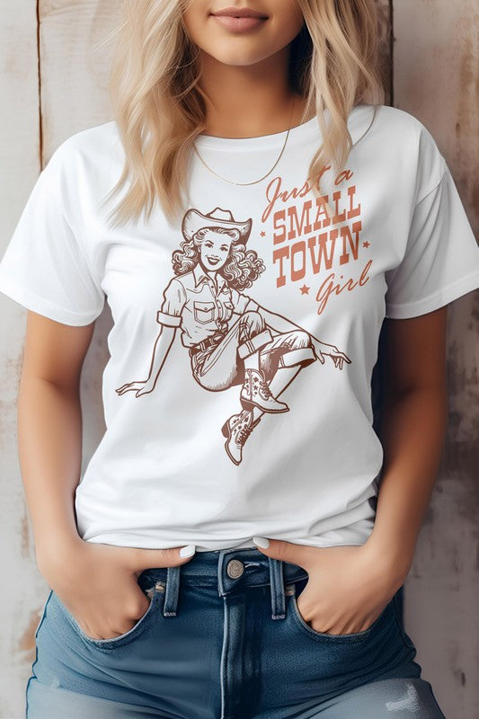 
                      
                        Just a Small Town Girl, Retro Western Graphic Tee
                      
                    