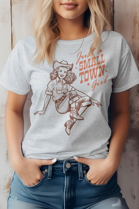 
                      
                        Just a Small Town Girl, Retro Western Graphic Tee
                      
                    