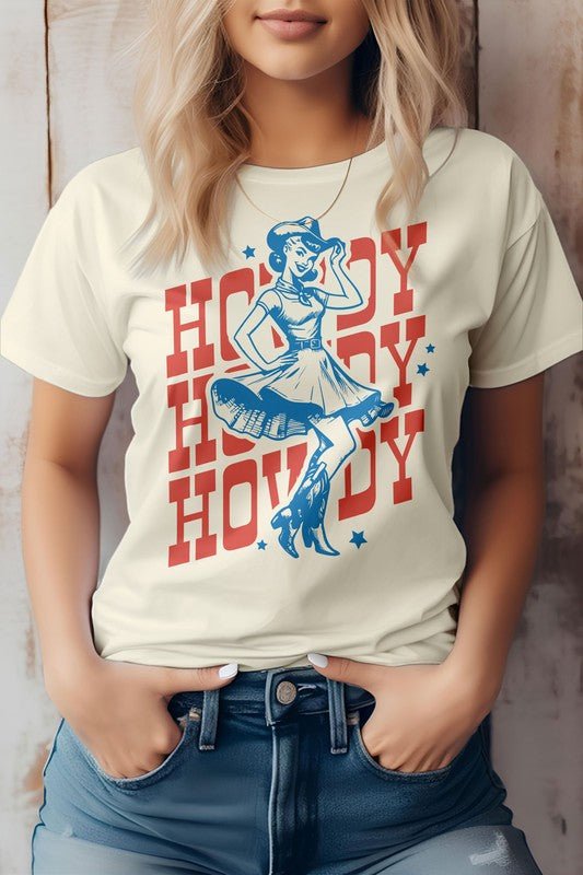 
                      
                        Howdy Howdy Howdy, Retro Western Graphic Tee
                      
                    