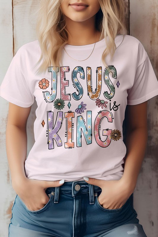 
                      
                        Jesus is King, Christian Graphic Tee
                      
                    