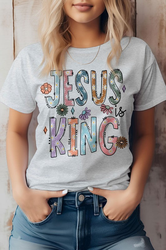 
                      
                        Jesus is King, Christian Graphic Tee
                      
                    