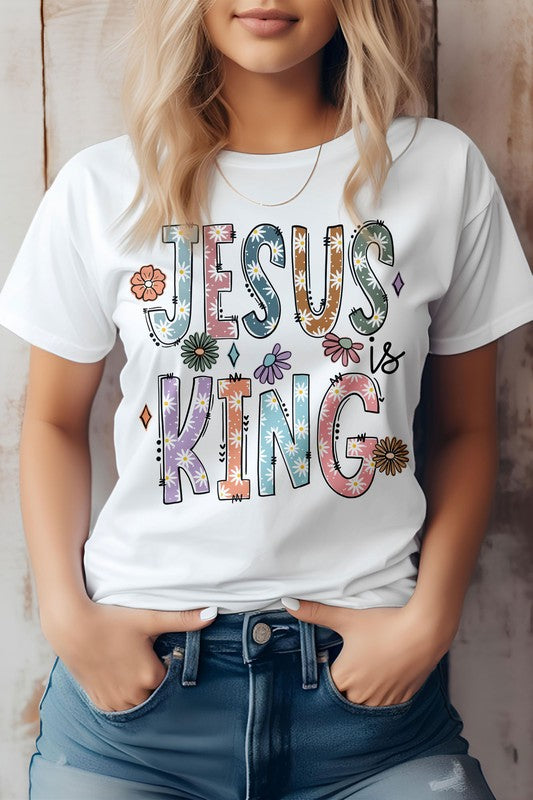 
                      
                        Jesus is King, Christian Graphic Tee
                      
                    