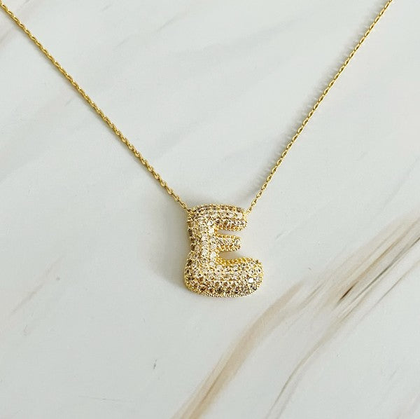 
                      
                        Crystal Bubble Initial Necklace
                      
                    