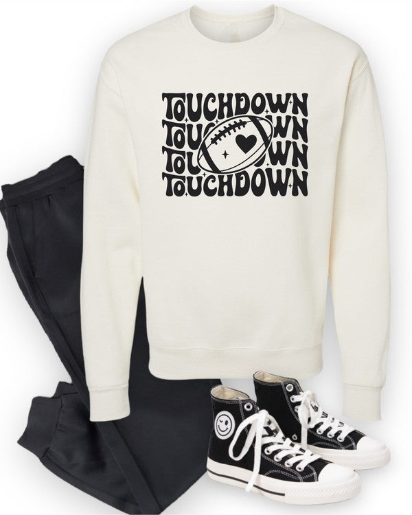 Touchdown Football Cozy Crewneck Sweatshirt