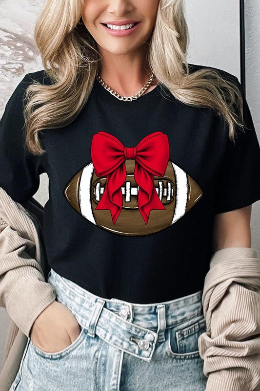 
                      
                        Red Bow Football Graphic Tee
                      
                    