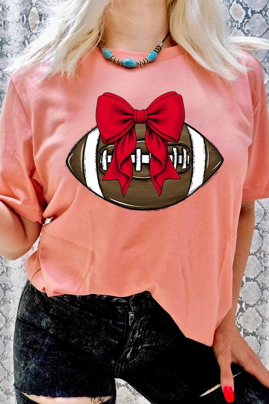 
                      
                        Red Bow Football Graphic Tee
                      
                    