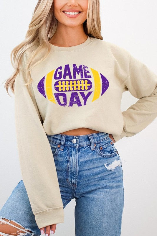 Game Day Football Graphic Fleece Sweatshirts