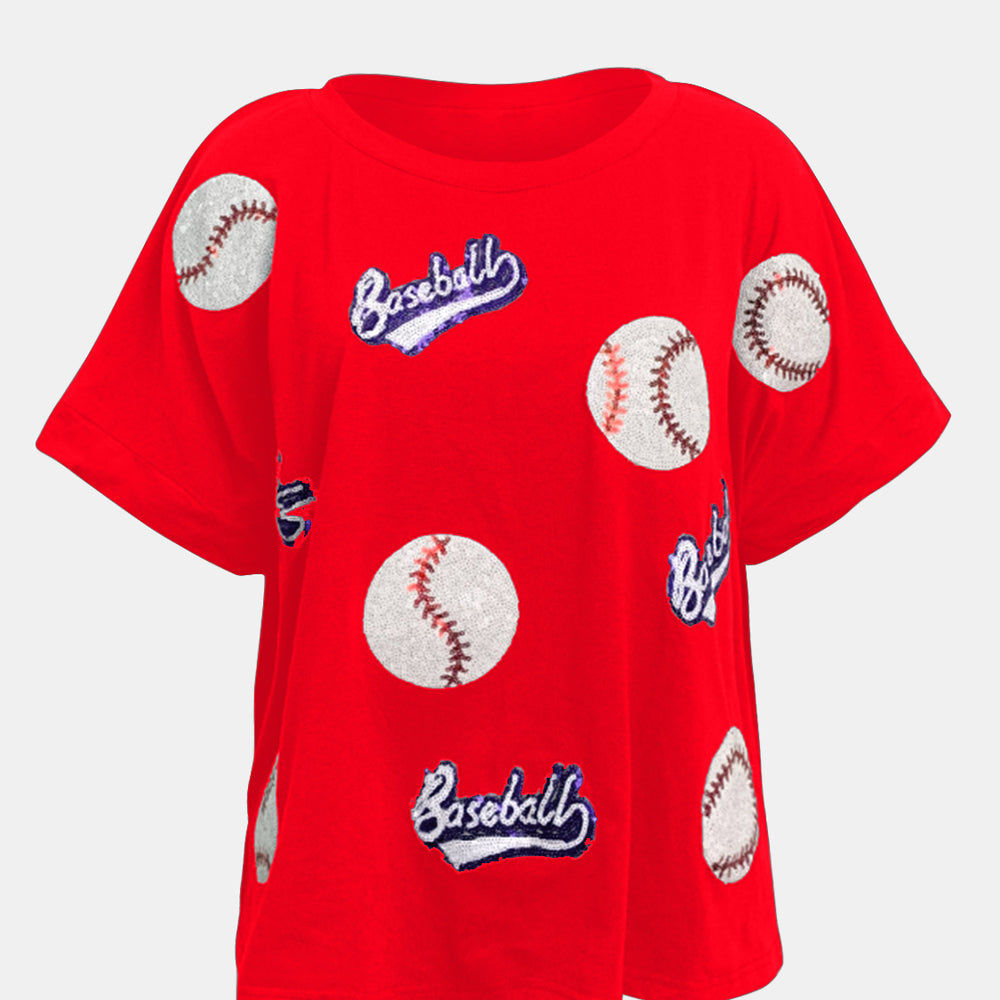 
                      
                        Baseball Round Neck Half Sleeve T-Shirt
                      
                    