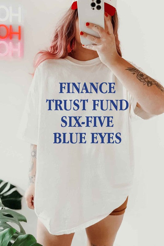 FINANCE TRUST FUND SIX FIVE Oversized Graphic Tee