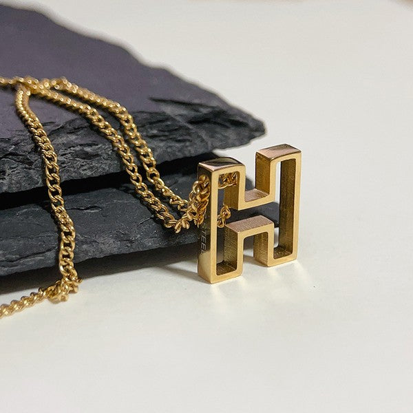 
                      
                        Cutout Initial Letter Personalized Necklace
                      
                    