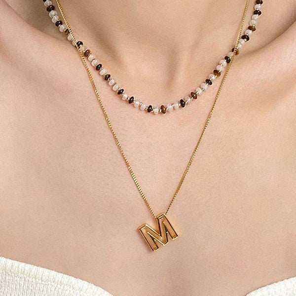 
                      
                        Cutout Initial Letter Personalized Necklace
                      
                    