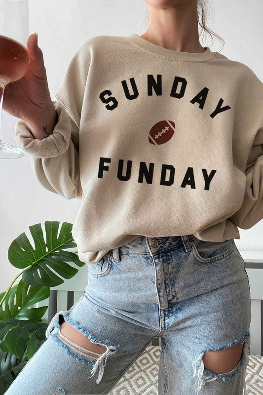 SUNDAY FUN DAY FOOTBALL GRAPHIC SWEATSHIRT