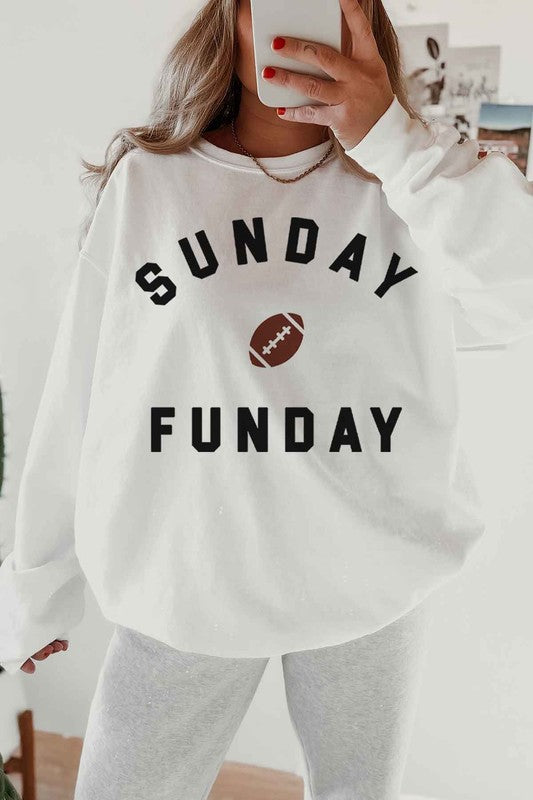 SUNDAY FUN DAY FOOTBALL GRAPHIC SWEATSHIRT