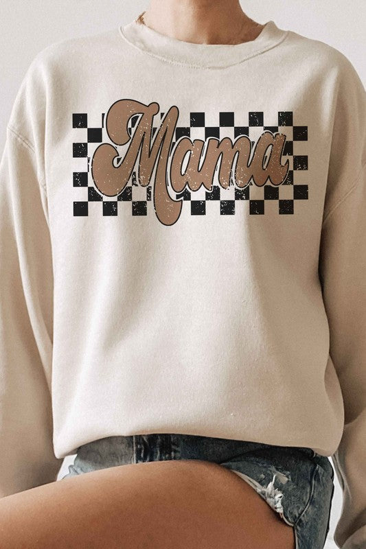 
                      
                        CHECKERED RETRO MAMA Graphic Sweatshirt
                      
                    