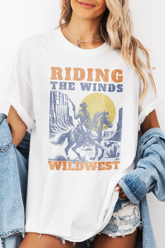 Riding The Winds, Western Garment Dye Tee