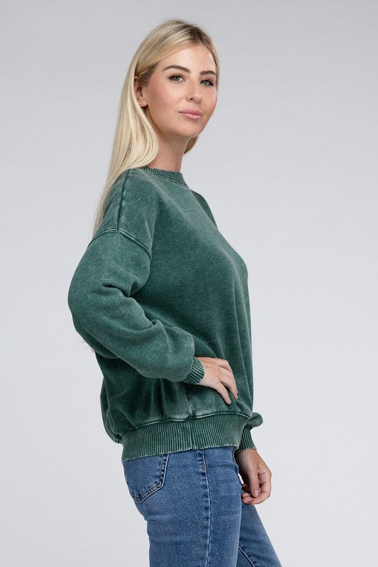 
                      
                        Acid Wash Fleece Oversized Pullover
                      
                    