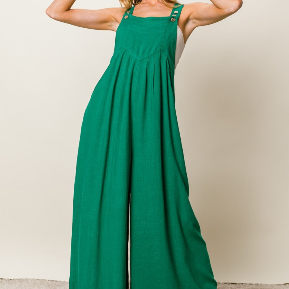 
                      
                        Textured Sleeveless Wide Leg Jumpsuit
                      
                    