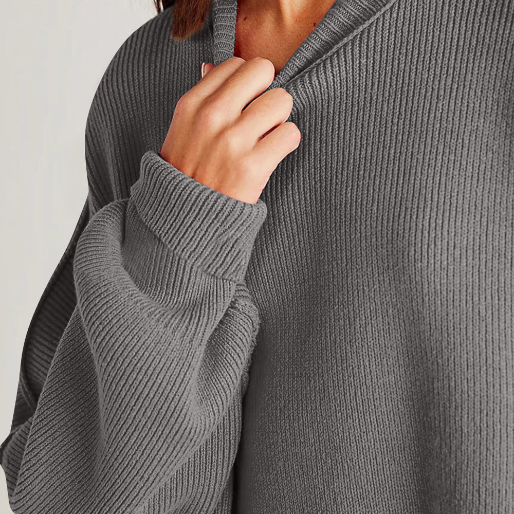 
                      
                        Side Slit Round Neck Long Sleeve Sweater
                      
                    