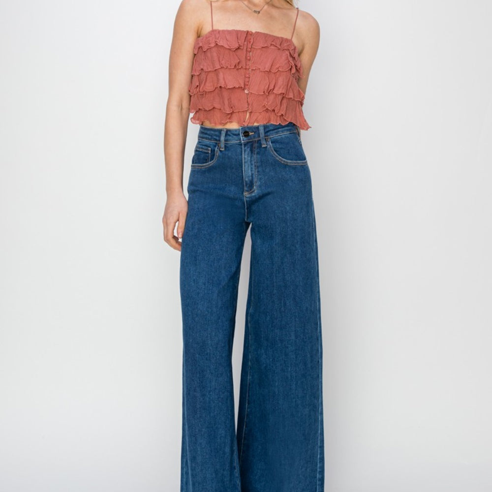 
                      
                        RISEN High Rise Palazzo Jeans
                      
                    