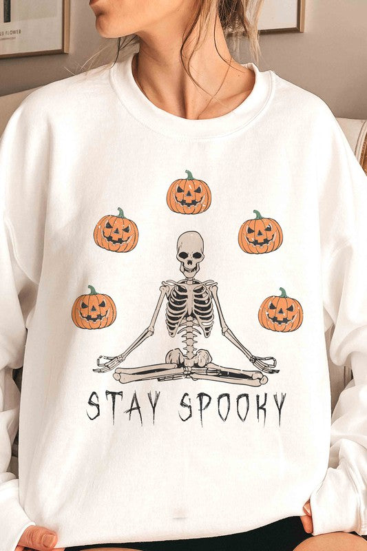 STAY SPOOKY SKELETON Graphic Sweatshirt