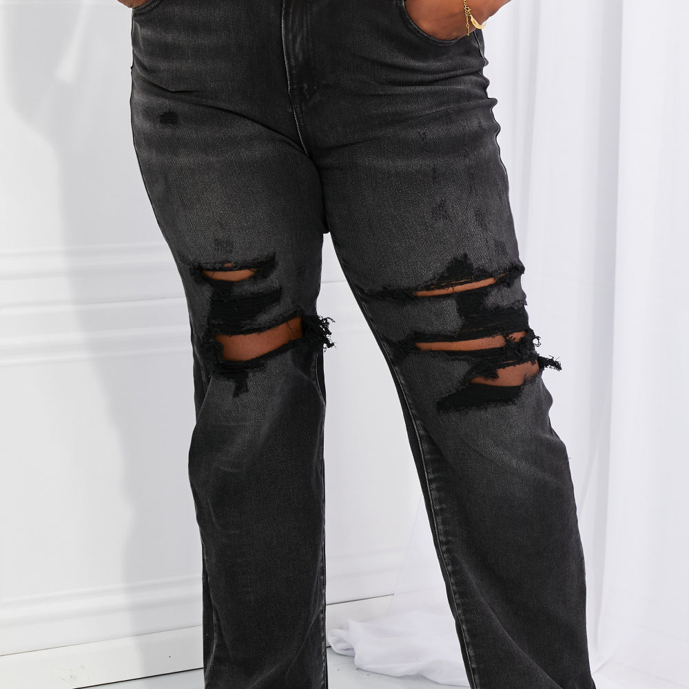 
                      
                        RISEN Lois Distressed Loose Fit Jeans
                      
                    