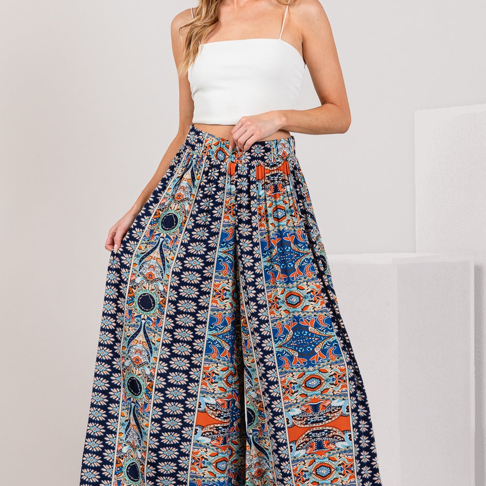 
                      
                        Bohemian Multi Geo Print Wide Leg Pants
                      
                    