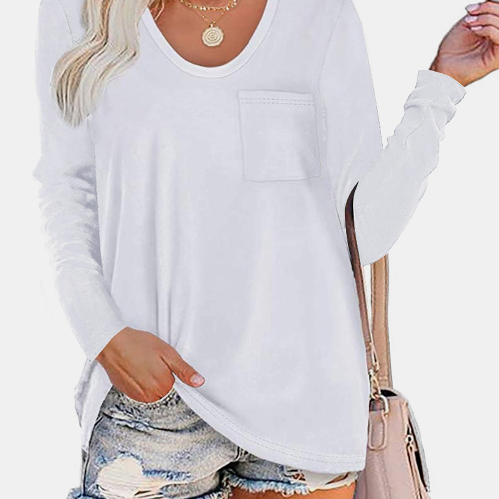 
                      
                        Round Neck Long Sleeve T-Shirt
                      
                    