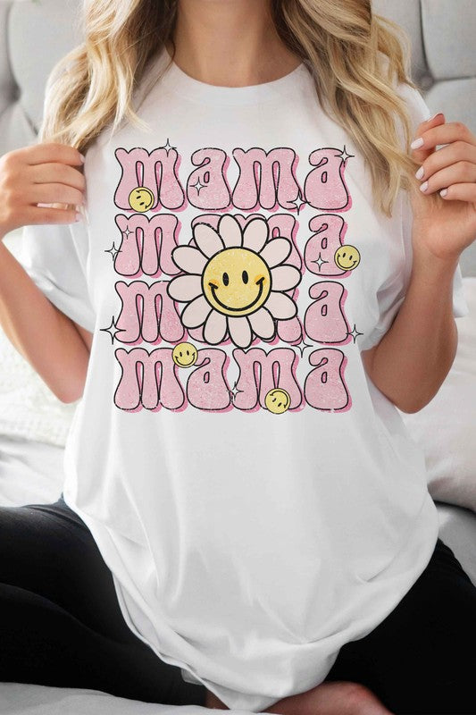 DAISY HAPPY FACE MAMA Graphic Tee