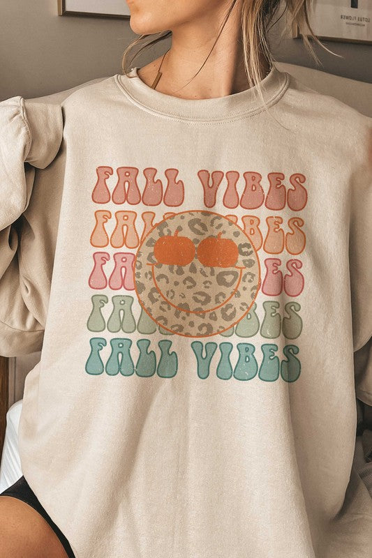 
                      
                        FALL VIBES LEOPARD PUMPKIN EYES HAPPY FACE Crew
                      
                    