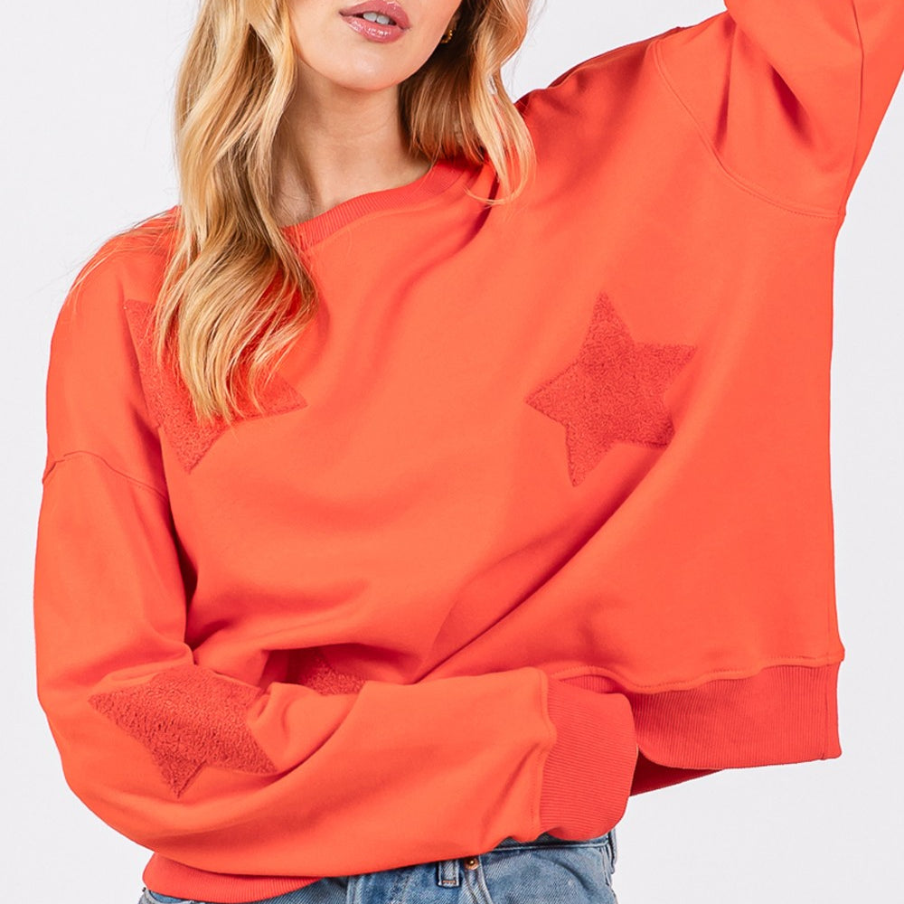 
                      
                        Star Patch Long Sleeve Sweatshirt
                      
                    