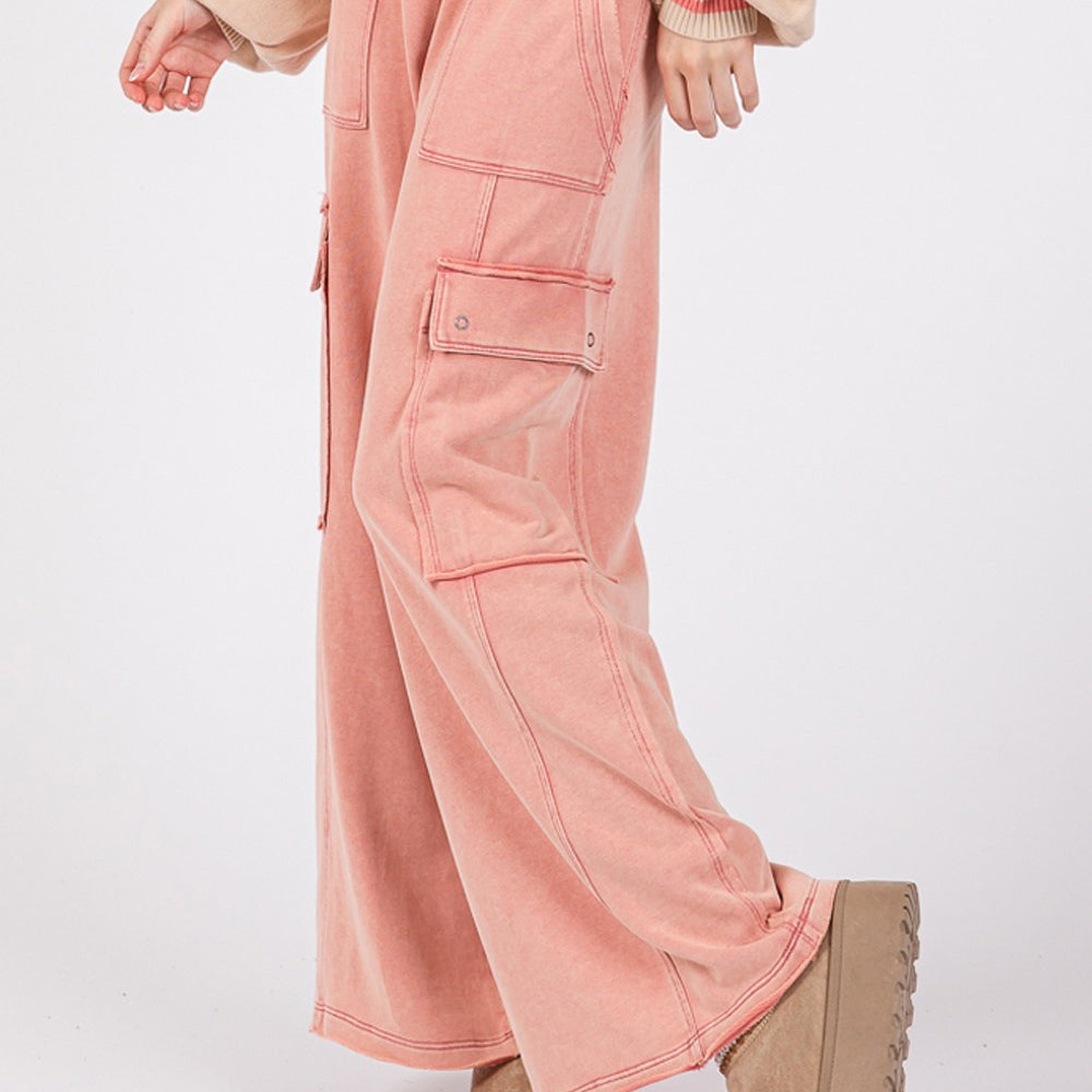 
                      
                        Knit Terry Mineral Wash Wide Leg Pants
                      
                    