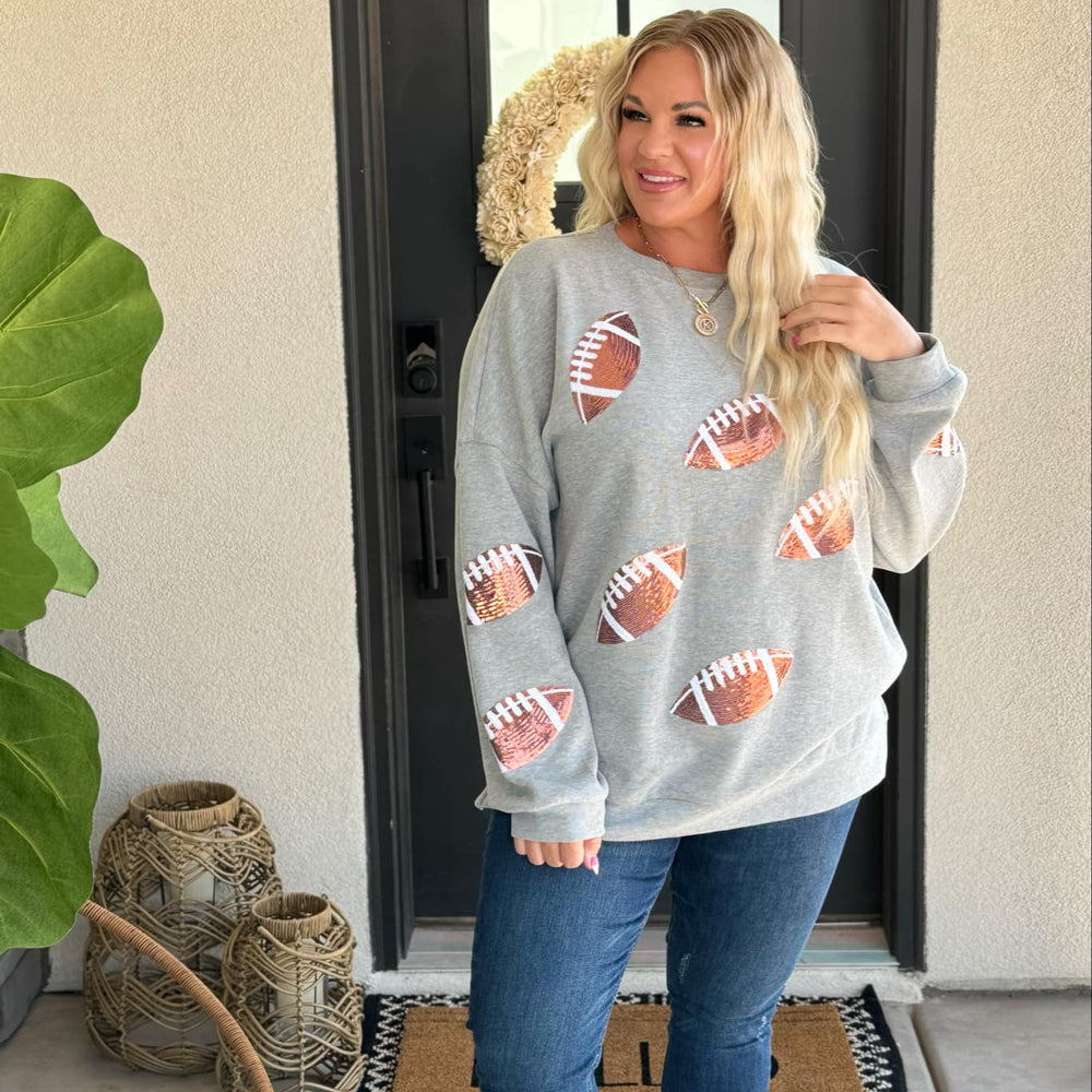 PREORDER: Game Day Sequin Football Pullover