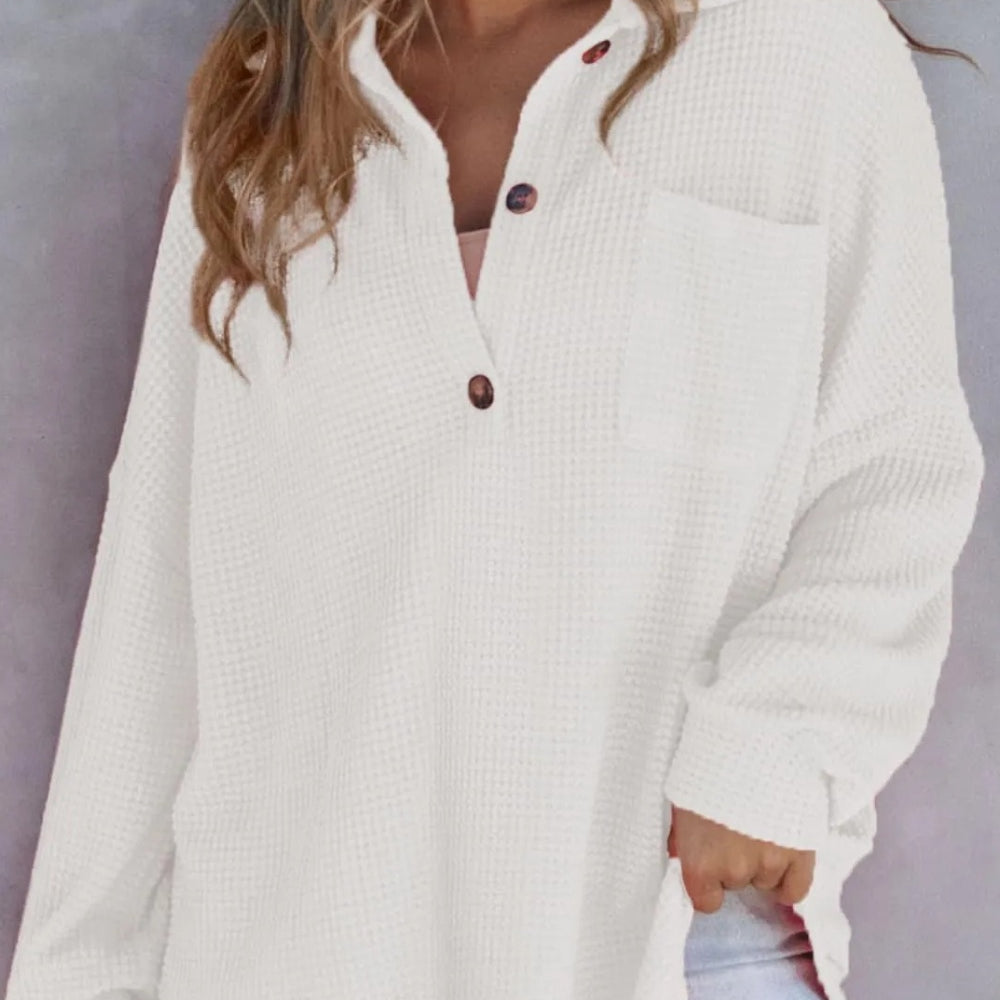 
                      
                        Half Button Long Sleeve Sweatshirt
                      
                    