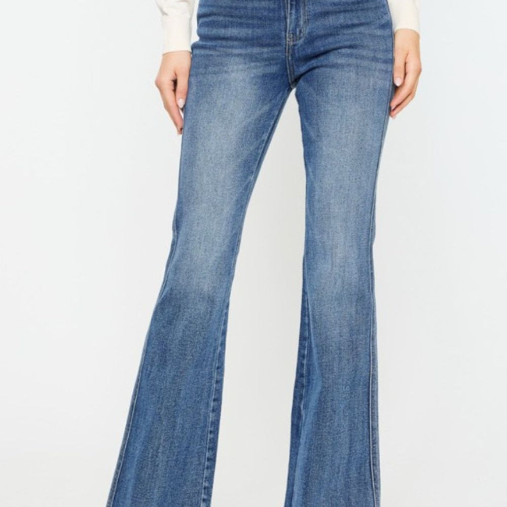 Kancan Cat's Whiskers High Waist Flare Jeans