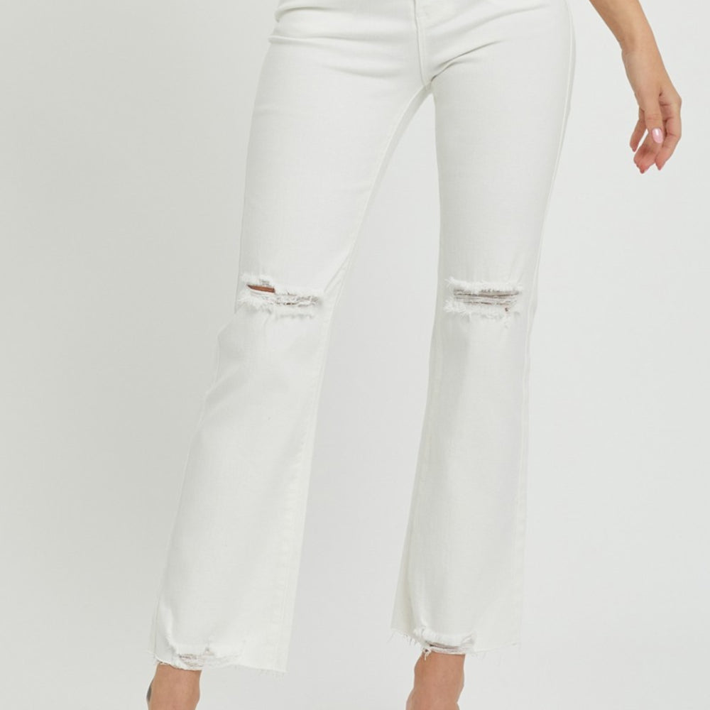 
                      
                        RISEN High Rise Button Fly Straight Ankle Jeans
                      
                    