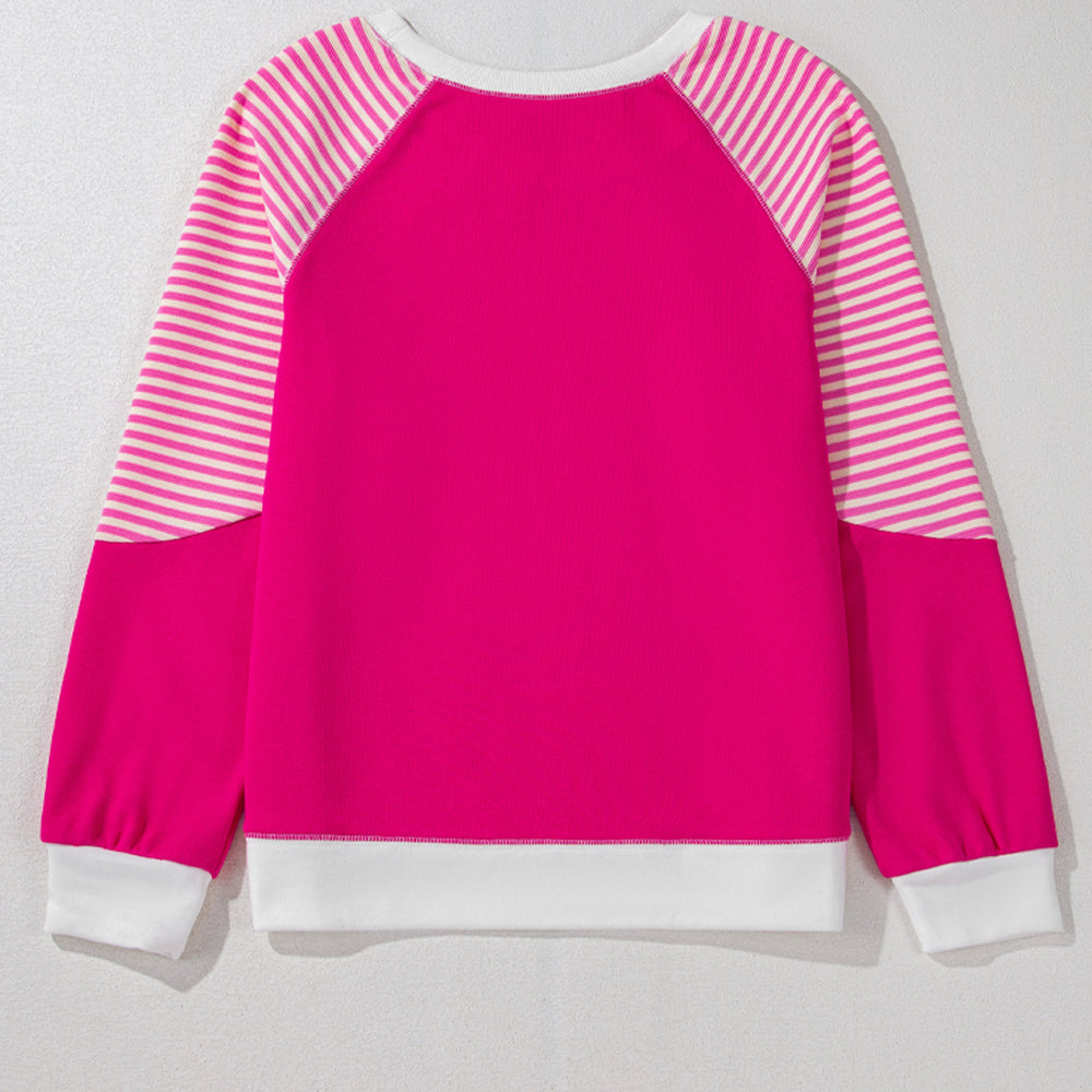 
                      
                        Striped Round Neck Long Sleeve Sweatshirt
                      
                    