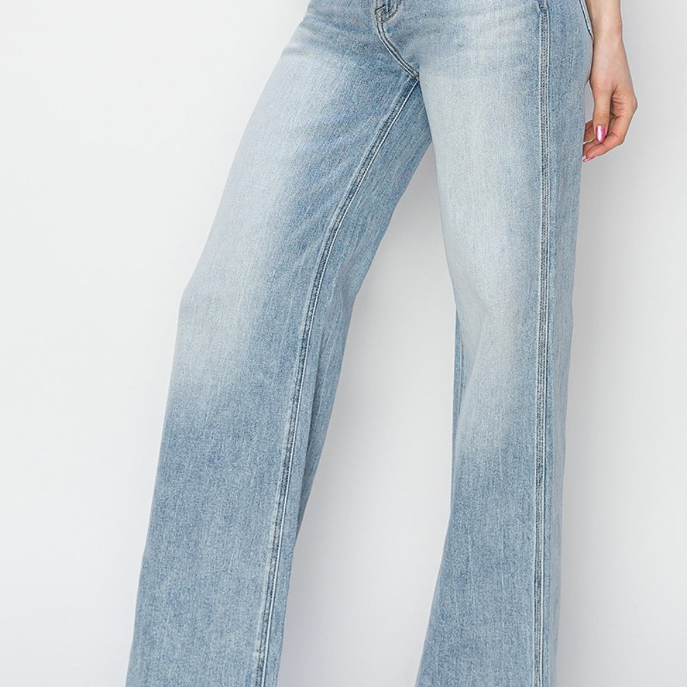 
                      
                        Risen Full Size High Rise Wide Leg Jeans
                      
                    