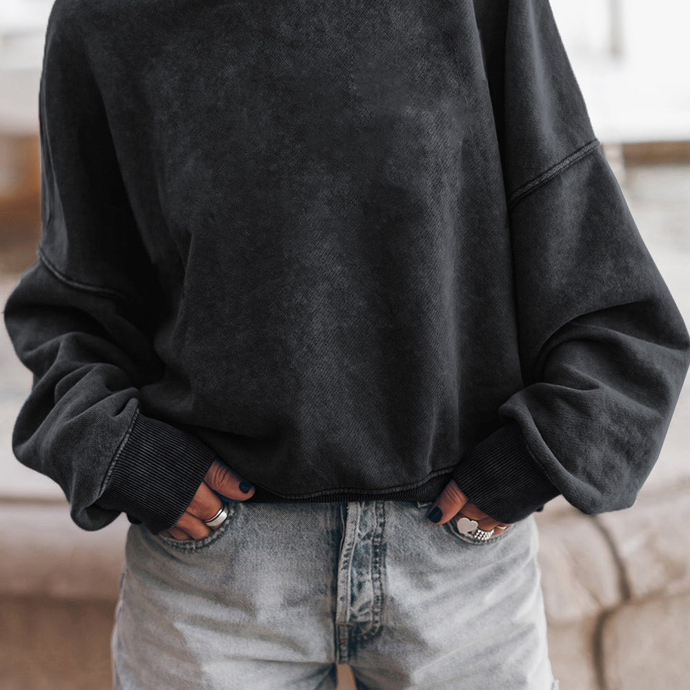 
                      
                        Round Neck Dropped Shoulder Sweatshirt
                      
                    