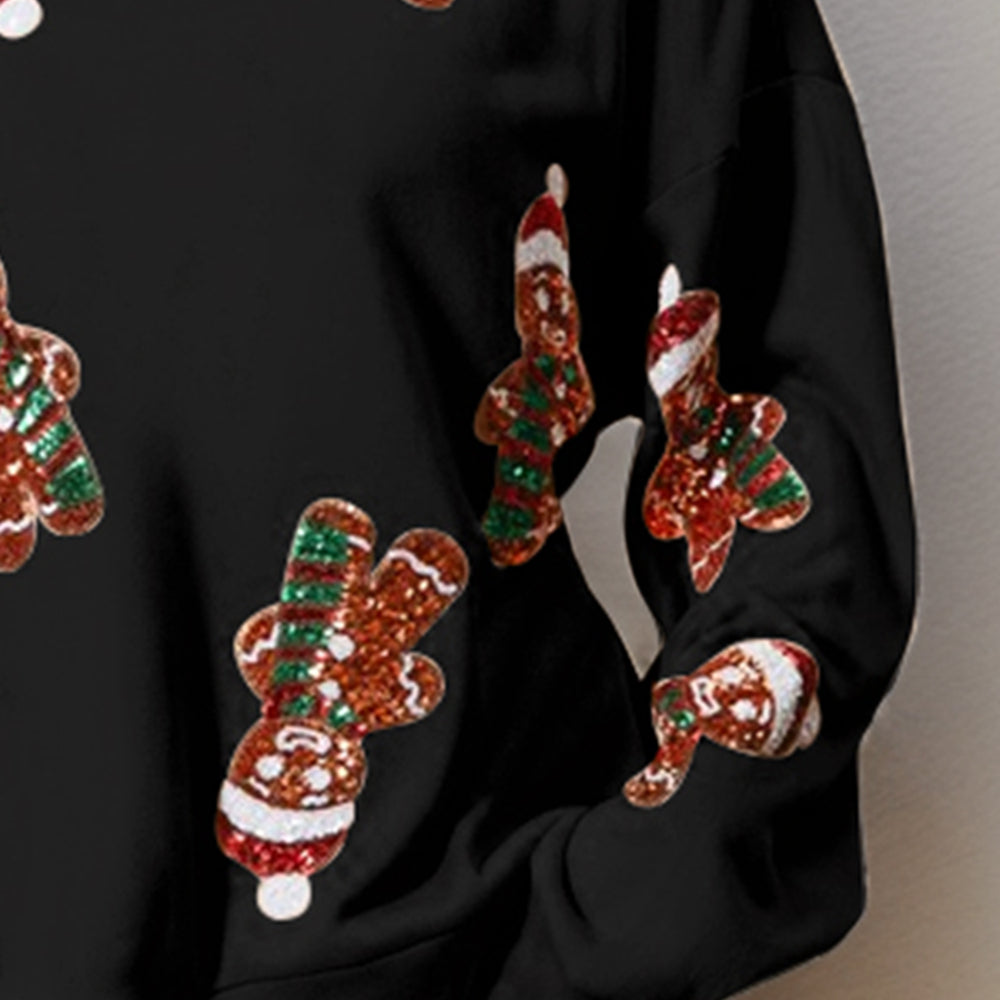 
                      
                        Sequin Gingerbread Man Long Sleeve Sweatshirt
                      
                    